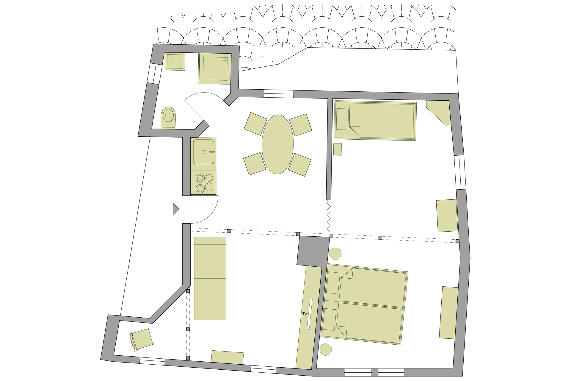 Grundriss Ferienwohnung Ferienwohnung Auszeit - Alte Uhrmacherei in Heimbach/Eifel